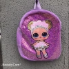 Plush schoolbag, diamond pink LOL girl schoolbag, children's watch, backpack, cartoon bag Specification image